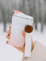 Термокружка "Lovely day", pink (380 ml)
