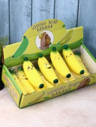 Мялка - антистресс «Squishy bead banana», шоу-бокс 12 шт.