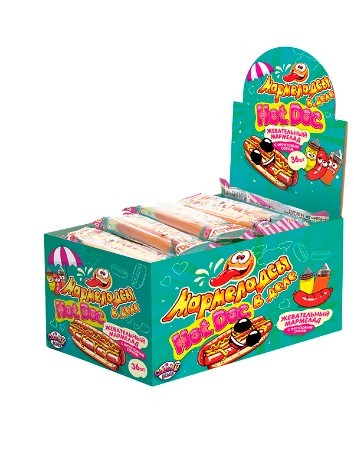 Жевательный мармелад «Мармеладсы в деле HOTDOG», 36 шт. 