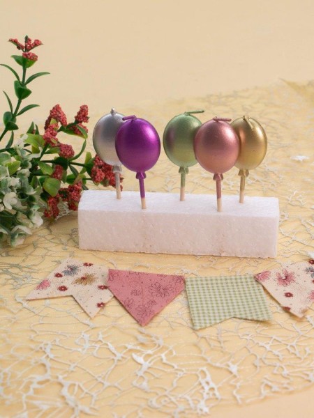 Набор свечей 5 шт. "Balloon", (7,5 см) 
