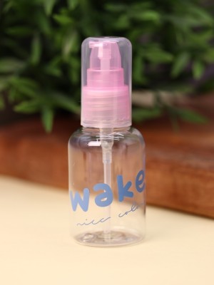 Дорожная бутылочка "Wake!", pink (50 ml)