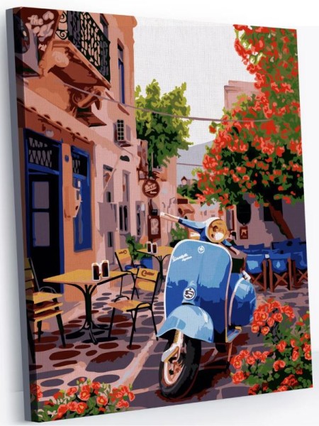 Картина по номерам 40*50 "Улочки Европы" (24 цвета) 