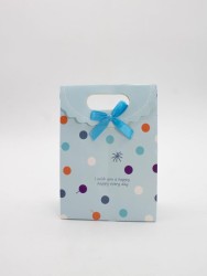Пакет подарочный (XS) "Colorful dots", blue (12x6x16)