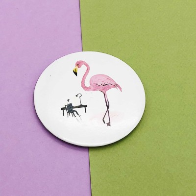 Зеркало "Flamingo", white (7.5*7.5см)