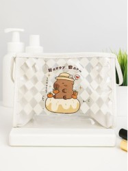 Косметичка "Capybara on a donut", white (17*25*8 см)