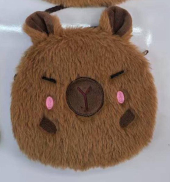 Сумочка плюшевая "Little Capybara", brown (12*10 см) 