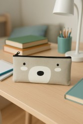 Пенал "Friendly face", beige (19*9 см)