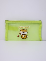 Пенал "Shiba-inu yummy", green (11.6*19 см)