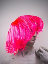 Парик карнавальный "Fancy chic", pink (25 см)