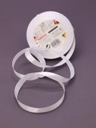 Лента для декора и подарков "Ribbon of Joy", white (1 см*1 м)