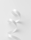 Лента для декора и подарков "Ribbon of Joy", white (1 см*1 м)