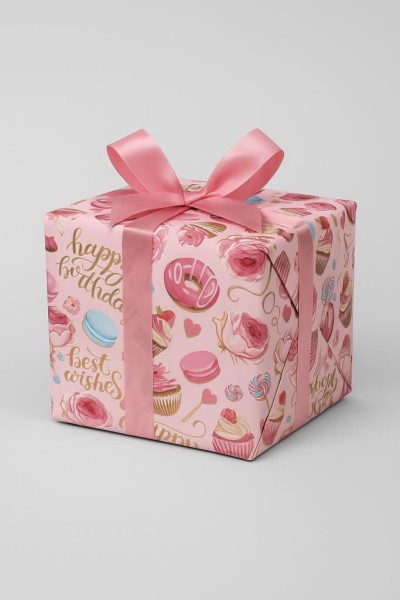 Упаковочная бумага «Donut Delight» 1 рулон, 50*70 см 
