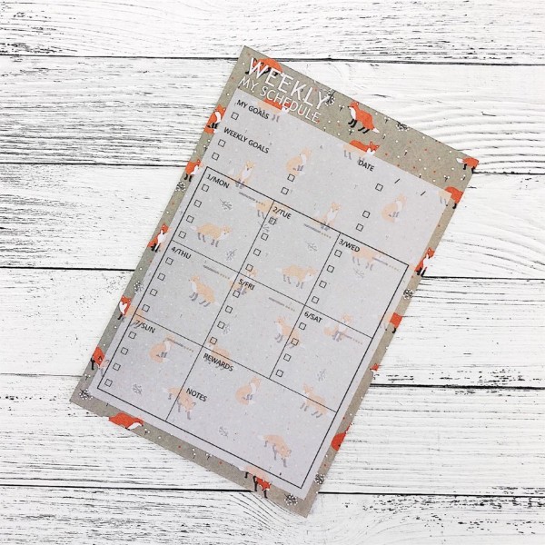 Блокнот "Weekly my schedule" Fox 