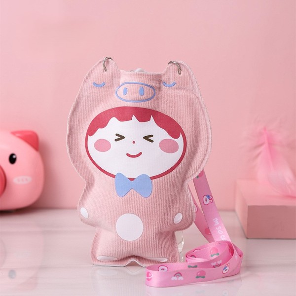 Грелка с ремешком "Party light", pink, 350 мл (14*20 см) 