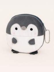 Кошелёк плюшевый "Penguin", grey (12*10 см)