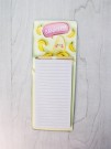 Магнитный блок для записей с карандашом «Bananas», yellow, 10х27 см