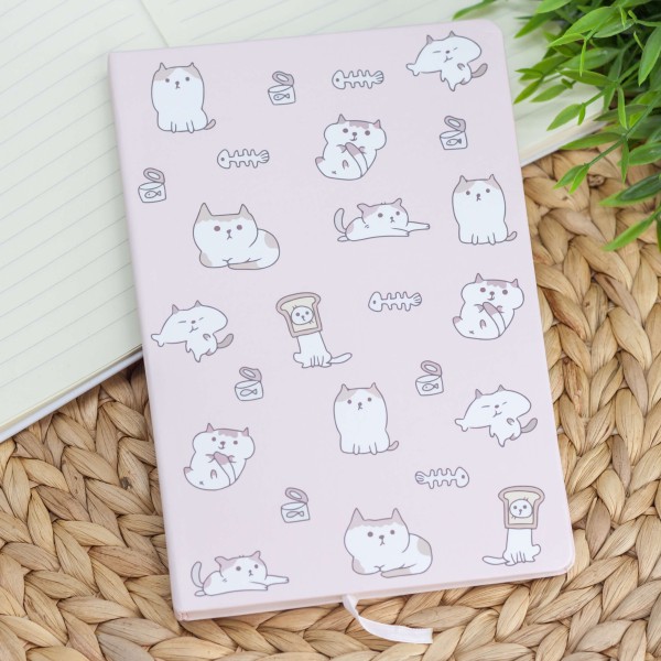 Блокнот (A5) "Kitty eading", pink (14.5*21) 