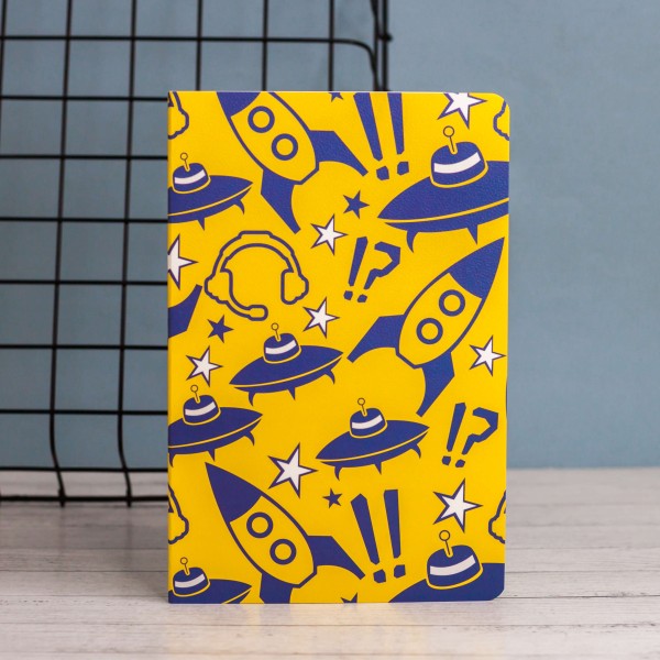 Тетрадь (A5) "Aliens ufo", yellow (13.5*20.5) 