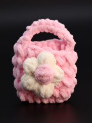 Сумочка для наушников "Flower power", pink (11.5*9.5 см)