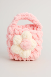Сумочка для наушников "Flower power", pink (11.5*9.5 см)