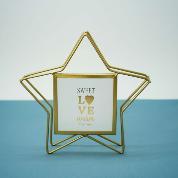 Фоторамка loft «Star», gold металлическая 10х10 см 