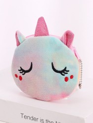 Кошелёк плюшевый "Sleeping unicorn", colorful (10*11 см)