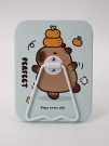 Зеркало настольное "Capybara is happy one", голубое, 12*15,6 см