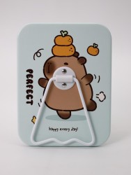 Зеркало настольное "Capybara is happy one", голубое, 12*15,6 см