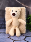 Блокнот плюшевый «Bear», brown, 15х11 см, плотность 80 гр.