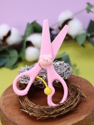 Безопасные ножницы "Pig friend", pink