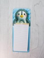 Магнитный блок для записей с карандашом «Animal family», blue, 10х27 см