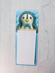 Магнитный блок для записей с карандашом «Animal family», blue, 10х27 см