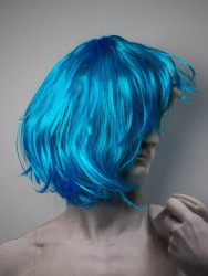Парик карнавальный "Fancy chic", blue (25 см)