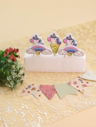 Набор свечей 5 шт. "Unicorn party", (6-8,5 см)