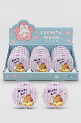 Зеркало раскладное "HappyBara", сэндвич, шоу-бокс 12 шт.