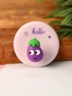 Крючок на липучке «Crazy eggplant», purple