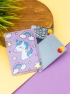 Держатель для карт-книжка "Unicorn head purple" (7 х 10 см)