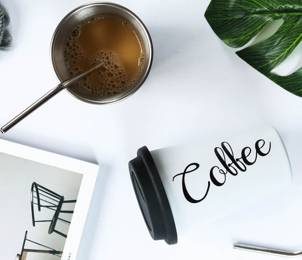 Кружка для напитков "Coffee" white 