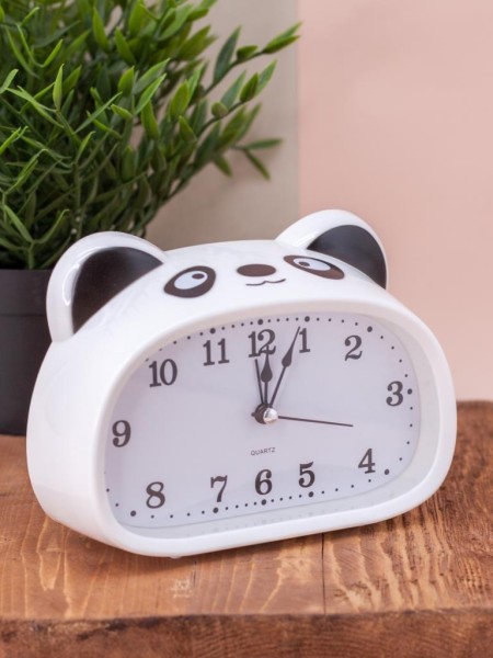 Часы-будильник "Cute panda", white (16,5х12 см) 