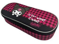 Пенал корпусный овальный "Kuromi. I do what I want", (21*8,5*5 см)