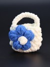 Сумочка для наушников "Flower power", white-blue (11.5*9.5 см)