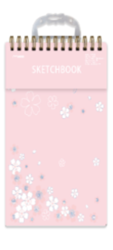 Скетчбук (B5) "Nice flowers", pink (18*25)
