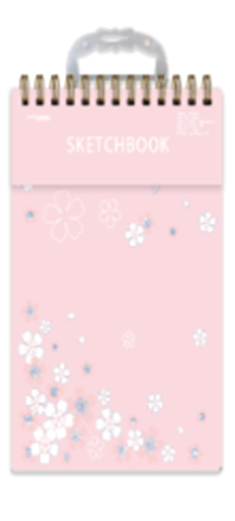 Скетчбук (B5) "Nice flowers", pink (18*25) 