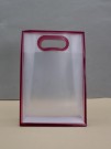 Пакет подарочный (L) "Frame transparent", red (35*24*10)