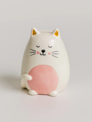 Копилка керамическая «Sleepy cat», white (12,5х10 см)