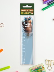 Линейка ECO из дерева iLikeGift "Всем бобра"