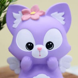 Копилка «Angel fox», purple (18 см), пластик