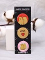 Набор значков 3 шт. iLikeGift «Capybara love»