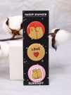 Набор значков 3 шт. iLikeGift «Capybara love»