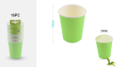 Набор бумажных стаканов 16 шт. "Party green", (9,5 см)